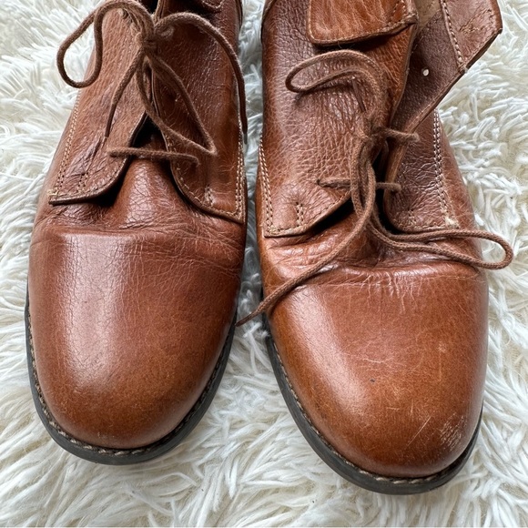 Steve Madden Stingrei Brown Leather Foldover Ankle Boots Size 9 - Picture 4 of 12